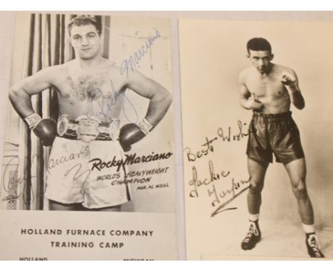 A large collection of signed boxing photographs and memorabilia, formerly the property of 1950 - 1960s  boxing promoter/train
