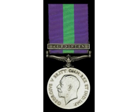 General Service 1918-62, 1 clasp, Kurdistan (737611 Pte. S. Keeble. W. York. R.) edge bruise, good very fine £70-£90