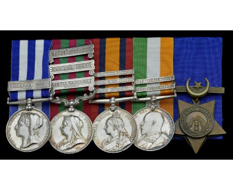Five: Gunner H. Sandy, Royal Field Artillery  Egypt and Sudan 1882-89, dated reverse, 1 clasp, Suakin 1885 (4653 Pte. H. Sand