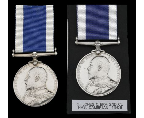 Royal Navy L.S. & G.C., E.VII.R. (2) (Robert Felton, P.O.1 Cl., H.M.S. Aeolus.; 268109 George Jones, C.E.R.A. 2 Cl., H.M.S. C