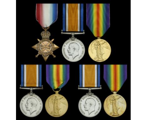 Three: Stoker First Class J. Wilson, Royal Navy 1914-15 Star (SS. 113041, J. Wilson, Sto., 1, R.N.); British War and Victory 