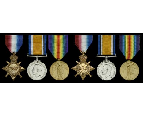 Three: Leading Stoker G. A. Moore, Royal Naval Reserve 1914-15 Star (C. 2909, G. A. Moore, A.B., R.N.R.); British War and Vic