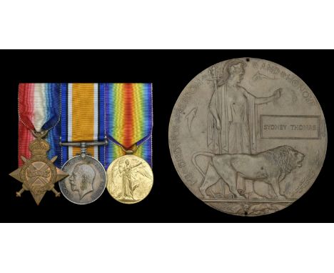 Three: Second Lieutenant S. Thomas, 11th (Cambridge City) Battalion, Suffolk Regiment, late Honourable Artillery Company, who