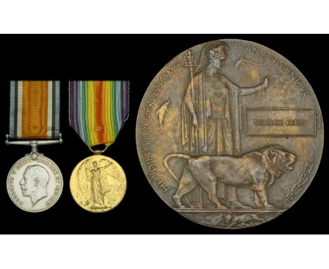 Pair: Private W. Kerry, 2/4th Battalion, Oxfordshire and Buckinghamshire Light Infantry, who died as a prisoner of war in Ger