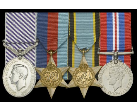 A Second War D.F.M. group of four awarded to Flight Sergeant C. H. Wolstenholme, Royal Air Force Volunteer Reserve, who compl