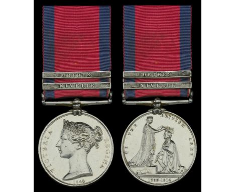 Military General Service 1793-1814, 2 clasps, Nivelle, Orthes (J. McMurray, Corpl. 51st Foot.) light marks and edge bruising,