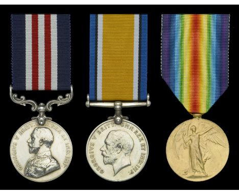 A Great War ‘Western Front’ M.M. group of three awarded to Sergeant G. Trute, Devonshire Regiment  Military Medal, G.V.R. (30