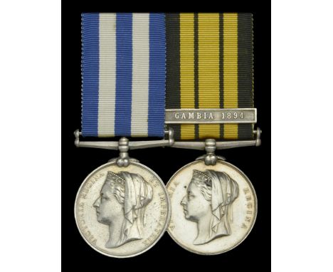 Pair: Coopers Crew T. Stephens, Royal Navy  Egypt and Sudan 1882-89, dated reverse, no clasp (Cooprs. Crew, H.M.S. Inconstant