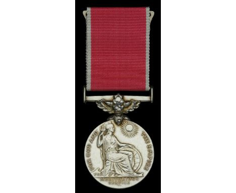 A Second War ‘Cardiff Blitz’ B.E.M. awarded to J. N. Anderson, Dock Porter, Great Western Railway, for his gallant conduct in