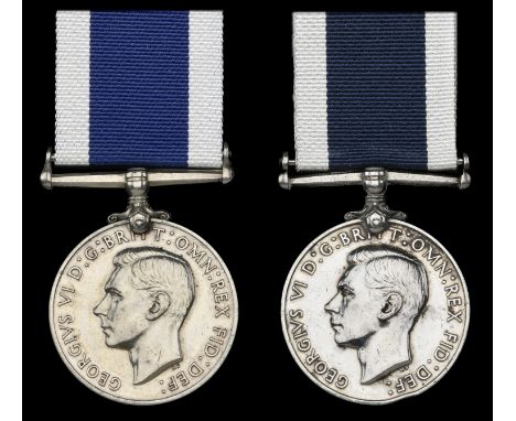 Royal Navy L.S. & G.C., G.VI.R., 2nd issue (2) (JX.667010 J. Murphy. P.O. H.M.S. Tracker.; K. 61472. R. F. Longman. L/Sto. H.