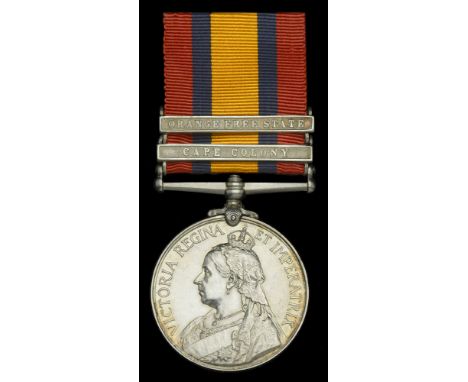 Queen’s South Africa 1899-1902, 2 clasps, Cape Colony, Orange Free State (Whrmn: J. Hamilton, Irish Hospital) nearly extremel