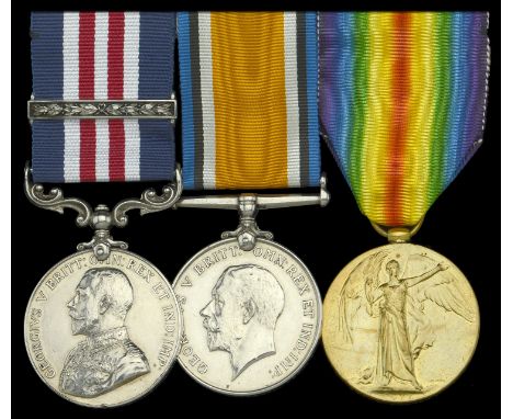 A Great War ‘Western Front’ M.M. and Second Award Bar group of three awarded to Lance-Corporal G. Burdett, Yorkshire Regiment