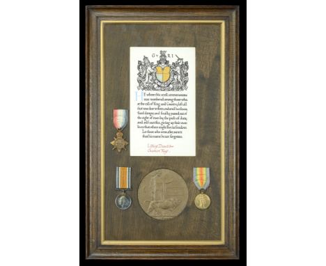 Family Group:  Three: Sergeant D. Orr, Cheshire Regiment, who was killed in action on the Western Front during the Battle of 