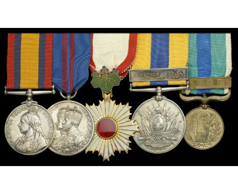 A fine group of five awarded to Captain Sir W. Maxwell, K.B.E., who, during a most adventurous career, served as War Correspo