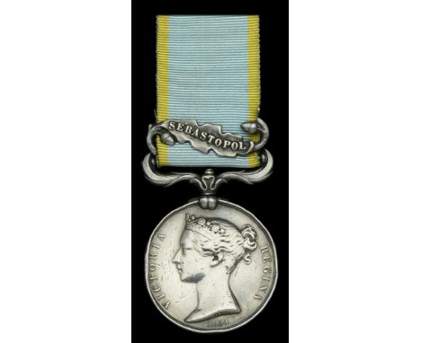 Crimea 1854-56, 1 clasp, Sebastopol (Private James Jones, 47th. R...) Hunt & Roskell engraved naming, traces of brooch mounti