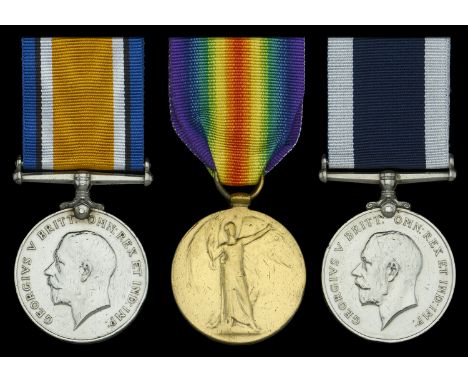 Three: Acting Chief Electrical Artificer Second Class H. A. Pike, Royal Navy  British War and Victory Medals (M. 27585 H. A. 