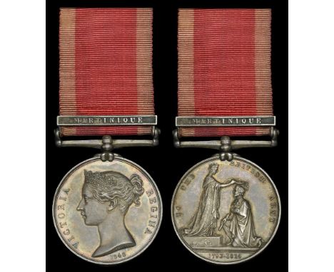 A very rare and important M.G.S. medal for the capture of Martinique in 1809, awarded to Major-General John Robyns, K.H., Roy