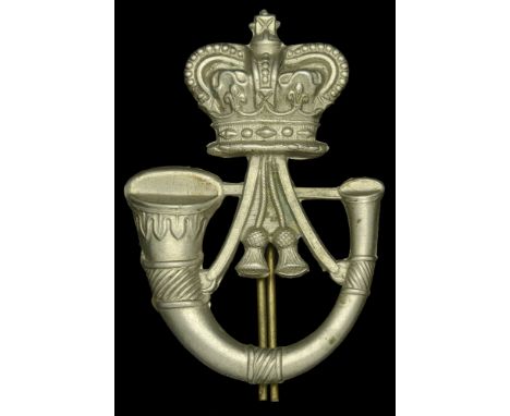 Armagh Light Infantry Militia Other Ranks Glengarry Badge 1874-81. A good quality example in die-stamped white metal, being s