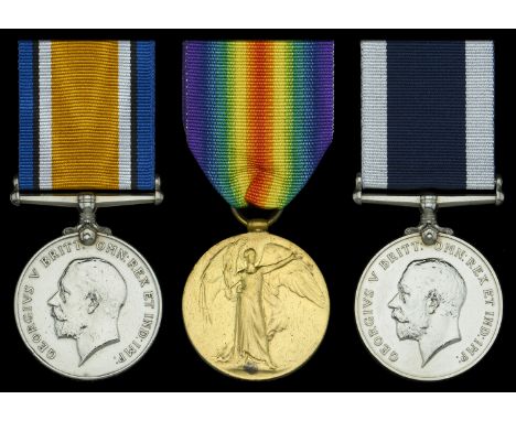 Three: Leading Stoker H. C. Jeffery, Royal Navy  British War and Victory Medals (K. 35994 H. C. Jeffery. Sto. 1 R.N.) Victory