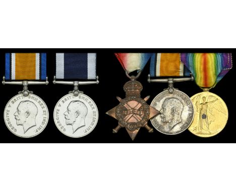 Three: Able Seaman T. Tassell, Royal Navy 1914-15 Star (237735, T. Tassell, A.B., R.N.); British War and Victory Medals (2377