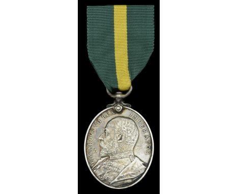 Territorial Force Efficiency Medal, E.VII.R. (758 Sjt: H. R. Webb. 4/O. & B.L.I.) good very fine  £70-£90