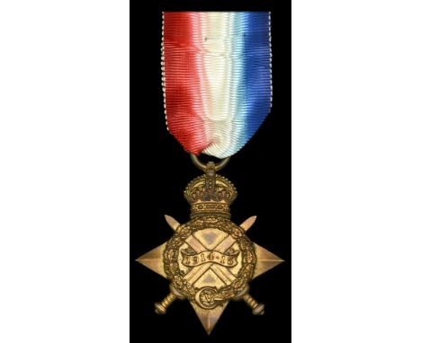 The 1914-15 Star awarded to Lieutenant H. A. Hodges, Monmouthshire Regiment, an all-round sportsman who played First Class Cr