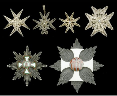 International, Royal, Celestial, and Military Order of Our Lady of Mercy, breast Star, 89mm, silver and enamel, unmarked, wit