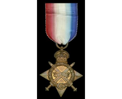 The 1914-15 Star awarded to Lieutenant-Commander W. A. Selby, Royal Navy, who was commended for services aboard H.M.S. Mersey