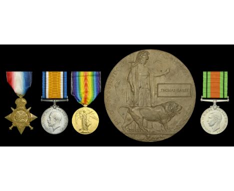 Family Group:   Three: Private T. Bailey, Royal Warwickshire Regiment, who was killed in action on the Western Front on the f