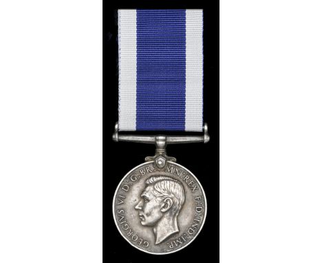 The Royal Navy Long Service Medal awarded to Stoker Petty Officer I. T. Bowdler, Royal Navy, who was killed in action when H.