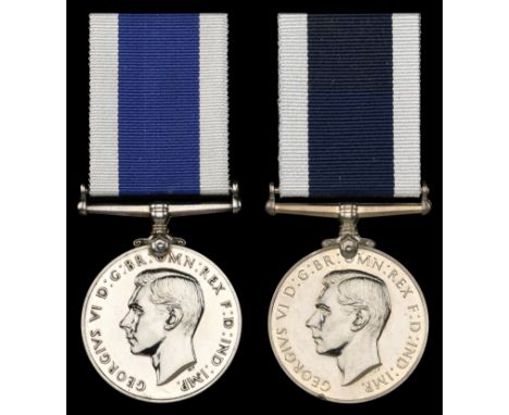 Royal Navy L.S. & G.C., G.VI.R., 1st issue (2) (K.65371 J. F. Bennett. Sto.1. H.M.S. Frobisher.; KX.76331 A. E. Tupper. S.P.O
