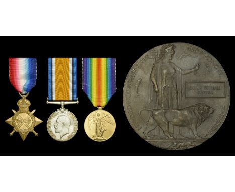Three: Acting Corporal J. W. Baxter, Oxfordshire and Buckinghamshire Light Infantry and Machine Gun Corps, who died of wounds