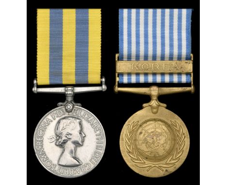 Pair: Private T. Gauci, Durham Light Infantry  Korea 1950-53, 1st issue (22345368 Pte. T. Gauci. D.L.I.); U.N. Korea 1950-54,