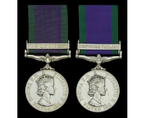 General Service 1962-2007 (2), 1 clasp, Borneo (23950648 L/Cpl. T. Haddon. R. Hamps.); 1 clasp, Northern Ireland (24150146 Pt