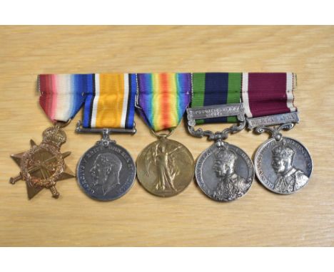 WW1 and after, group of five medals comprising 1914-15 star named in small impressed capitals, centrally in one line, 4501 PT