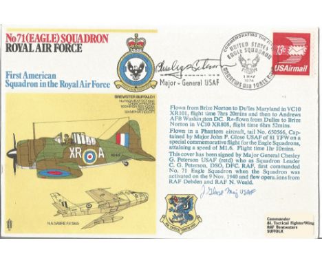 RAF flown cover No. 71 (Eagle) Squadron. First American Squadron in the Royal Air Force. Andrews Air Force Base postmark 1 Ma