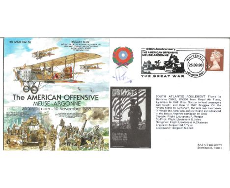 Great War cover The American Offensive Meuse-Argonne 26 September-10 November 1918 signed by Flight Lieutenant P. Morgan RAF.