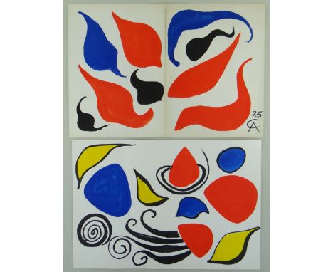 ALEXANDER CALDER GALERIE MAEGHT EXHIBITION CATALOGUE COVER and PRINT SIMILAR, the cover for Maeght's 'Zurich exhib. September