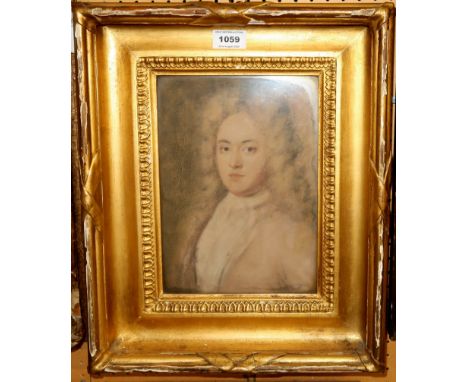 BRITISH SCHOOL Portrait of a gentleman, watercolour, 27 x 19cm Condition Report: Available upon request