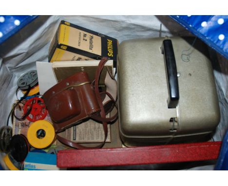 A vintage projector, screen and camera etc Condition Report: Available upon request