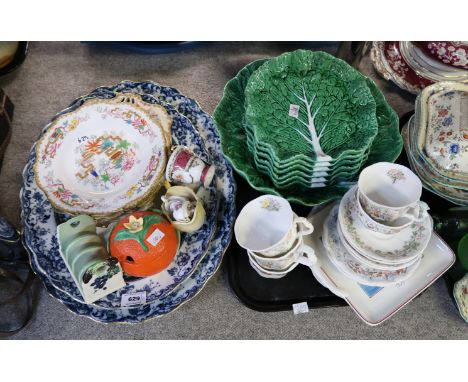 Portuguese pottery leaf plates and bowl, Brambly Hedge cups and saucers and other ceramics Condition Report: No condition rep