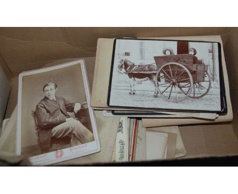 A collection of vintage cabinet photographs etc Condition Report: Available upon request