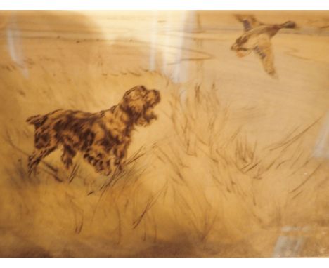 Two limited edition hunting dog pictures, both signed Henry Wilkinson, 22 x 27 cm and 20 x 29 cm