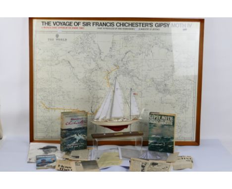 Gipsy Moth IV - Lot to include a limited edition, highly detailed model of Gipsy Moth IV, 406 of 500, the models built as par