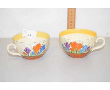 Clarice Cliff Bazaar two Crocus teacups