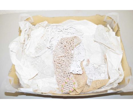 Quantity of assorted textiles, crochet etc