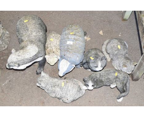 Mixed lot of various resin garden ornaments