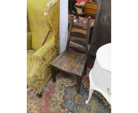 Unusual ladder-back chair