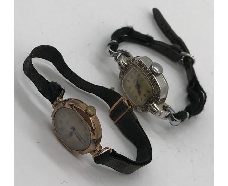 A 9ct rose gold ladies Bebe watch along with a Timex ladies cocktail watch