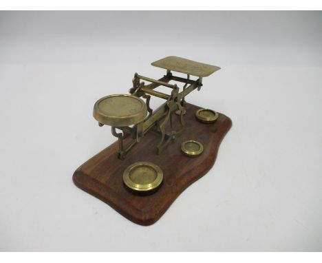 A set of antique postal scales.